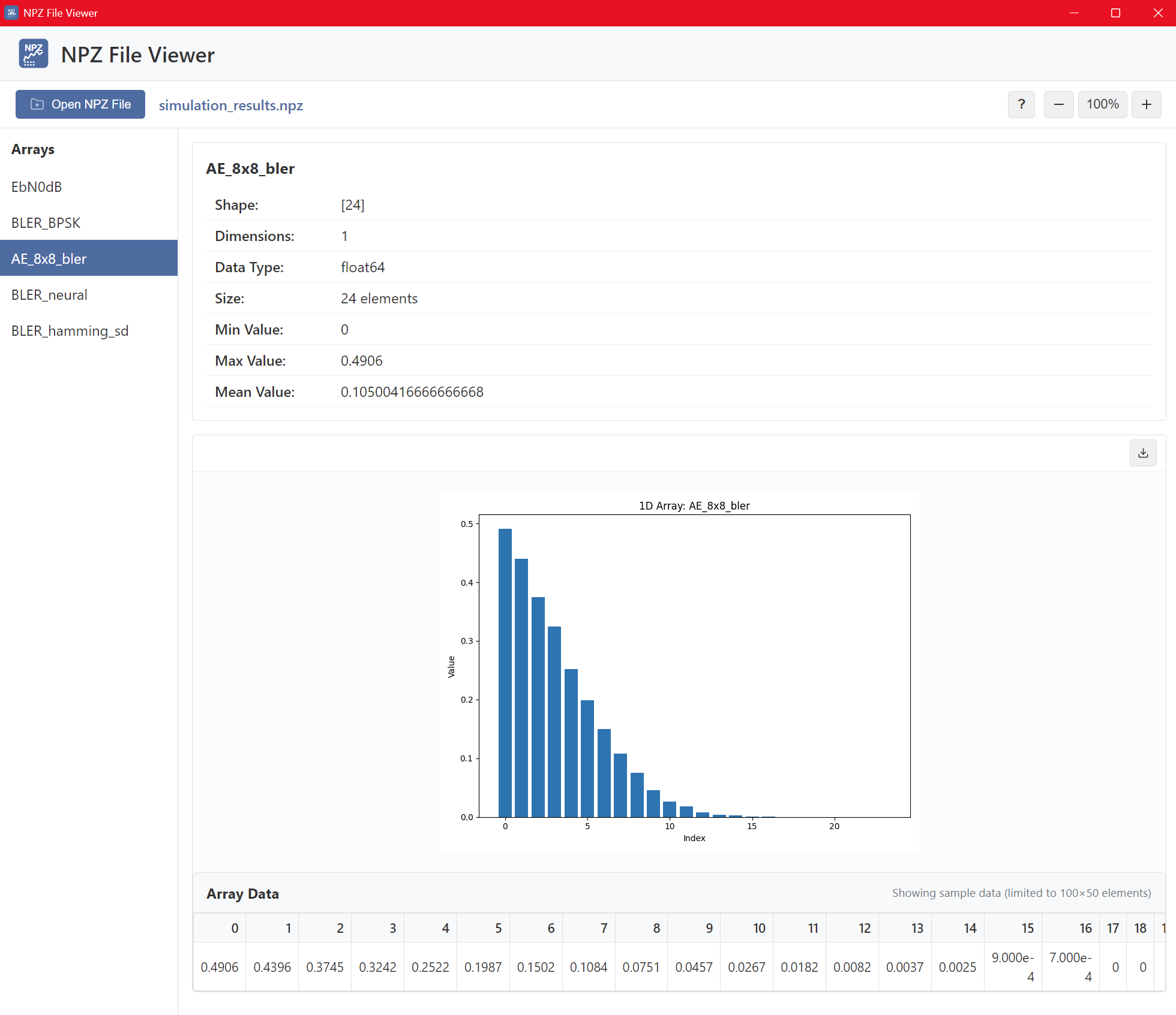 NPZ Viewer Interface